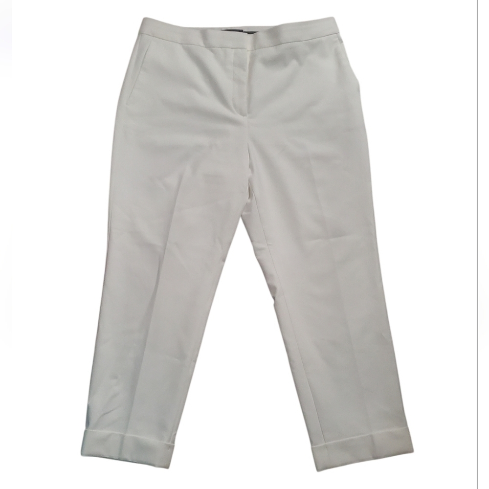 Ann Taylor Crisp White Cropped Pants